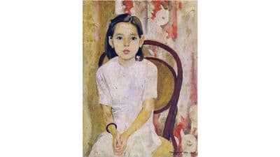 Em Thúy, Trần Văn Cẩn, 1943, sơn dầu, 60,5x45,5cm. Tác phẩm được công nhận Bảo vật Quốc gia năm 2013