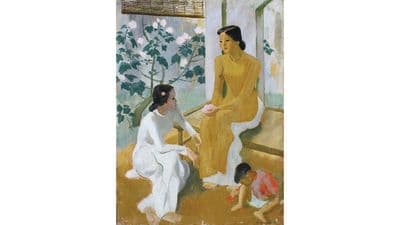 Em Thúy, Trần Văn Cẩn, 1943, sơn dầu, 60,5x45,5cm. Tác phẩm được công nhận Bảo vật Quốc gia năm 2013 (Bản sao)